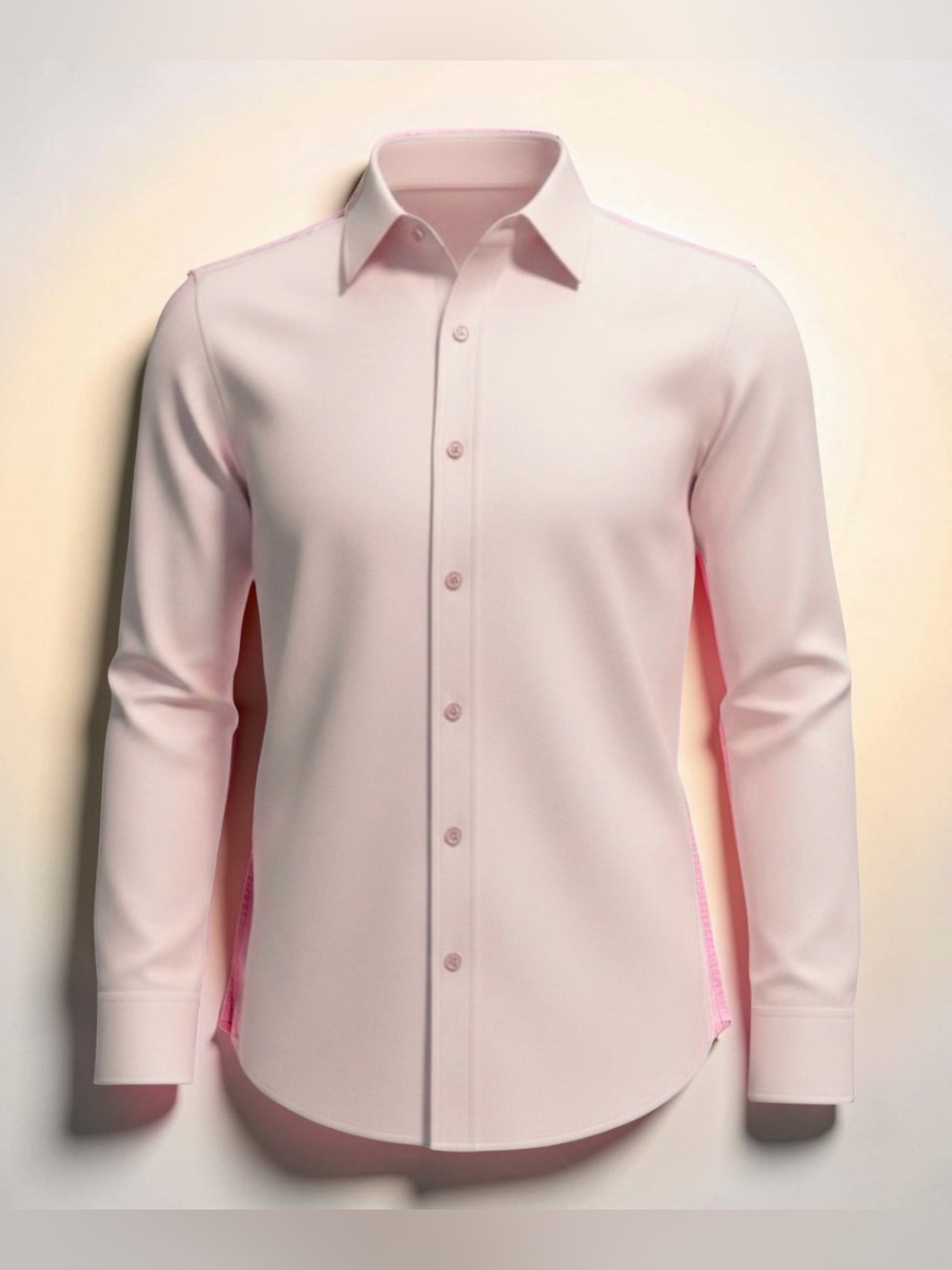 Brioni Men’s Pure Cotton Dress Shirt. Pink. 44” x 17.5”